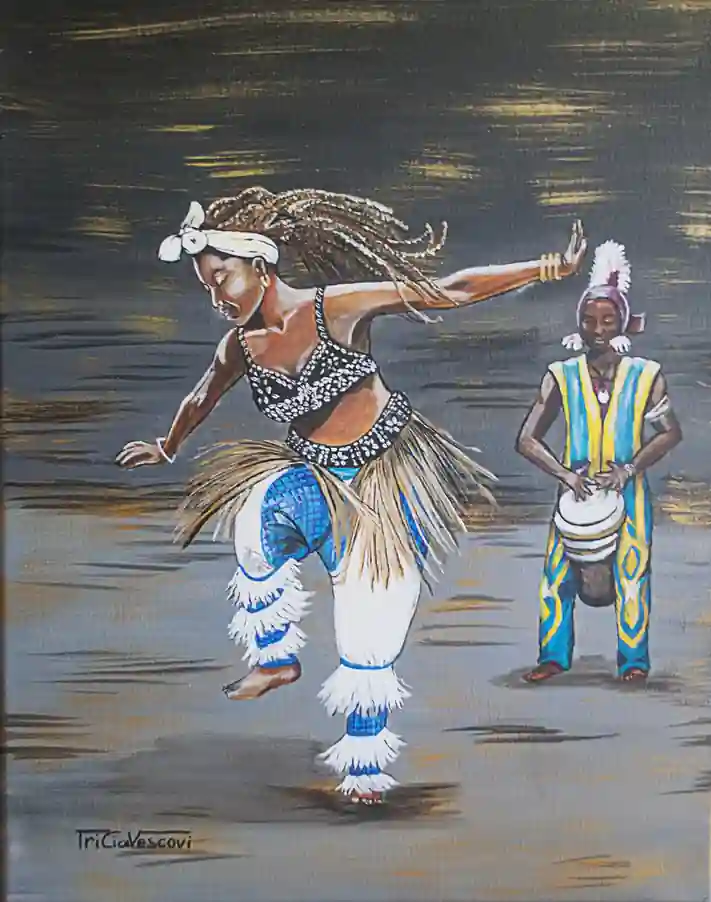 La danse du tamtam, Œuvre de Tricia Vescovi