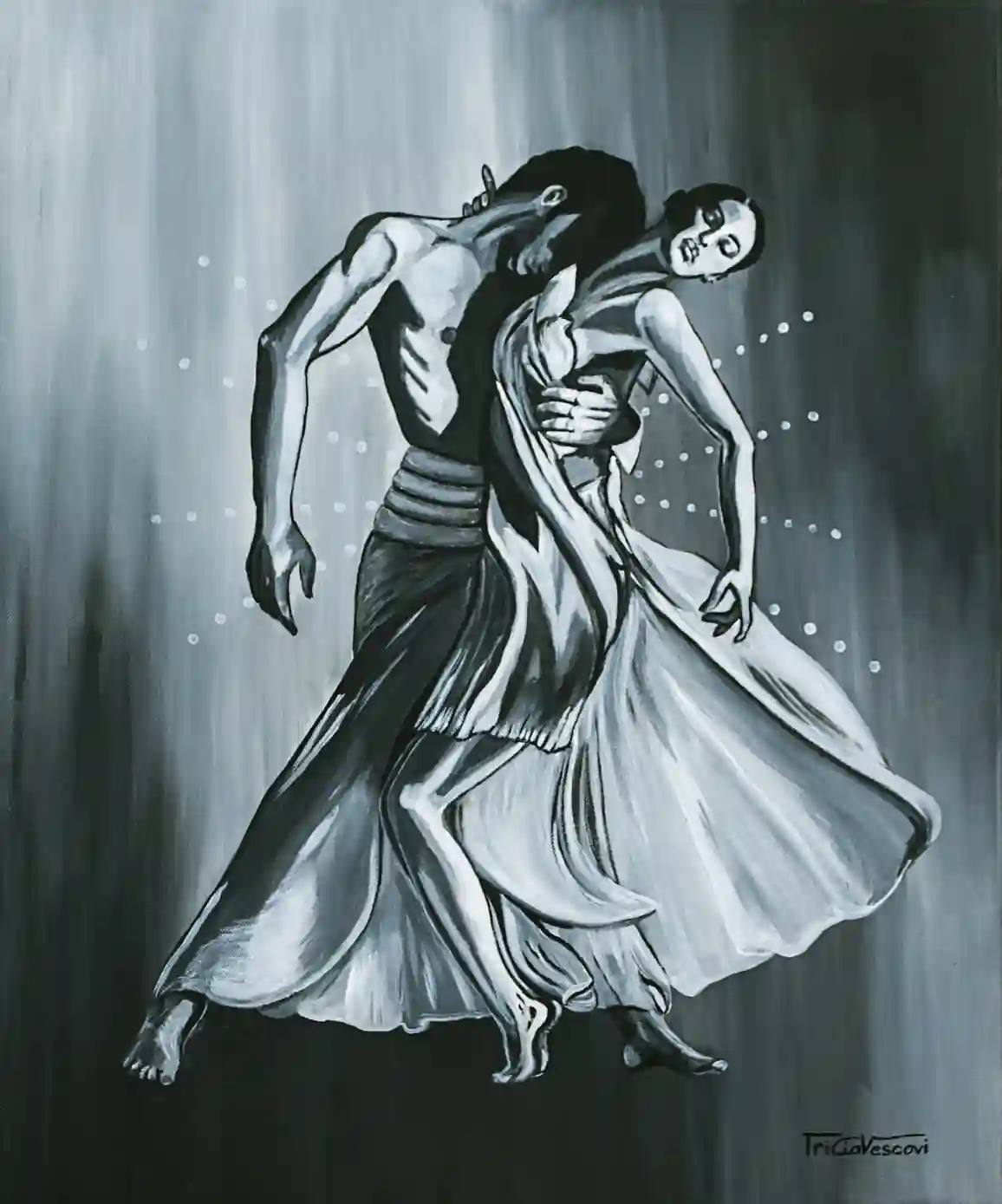 Les amants de Saturne, Œuvre de Tricia Vescovi
