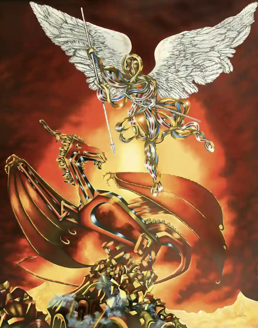 Michael et le dragon ou la symphonie du nouveau monde, Œuvre de Bastélica
